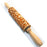 Wooden Rolling Pin Beech Wood Laser Engraved Printing Rolling Pin Christmas Flip Sugar Cookie Pressing Stick