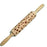 Wooden Rolling Pin Beech Wood Laser Engraved Printing Rolling Pin Christmas Flip Sugar Cookie Pressing Stick