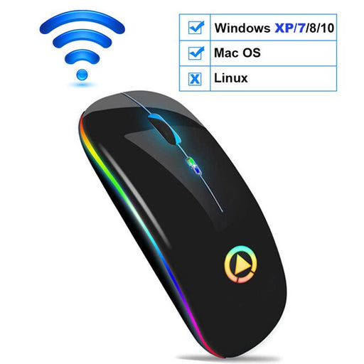 Wireless Mouse Bluetooth RGB Rechargeable Mouse Wireless Computer Silent Mause LED Backlit Ergonomic Gaming Mouse For PC Laptop