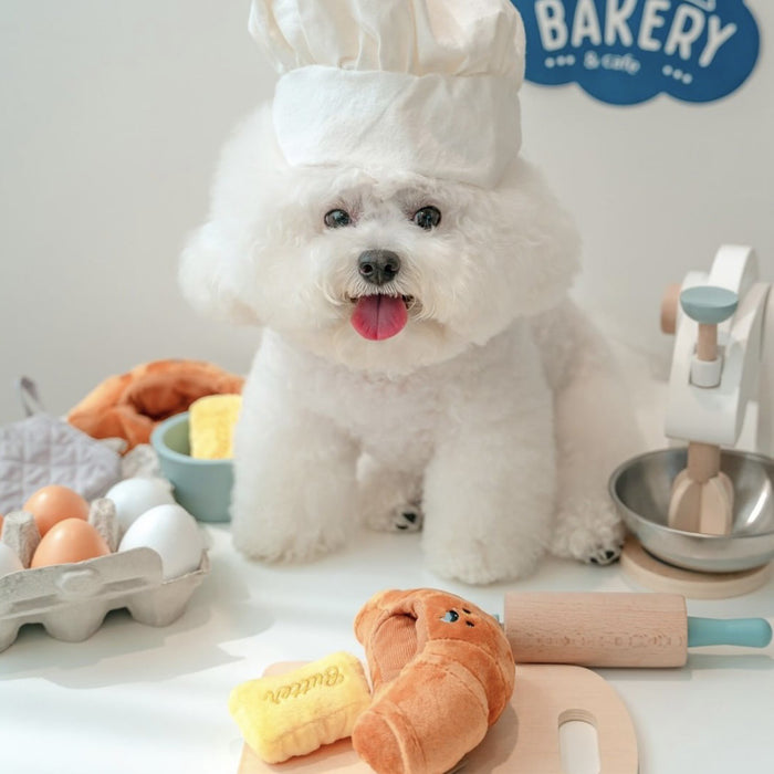 New Ins Croissants Hidden Food Sniffing Toys Pet Dog Vocal Plush Toys