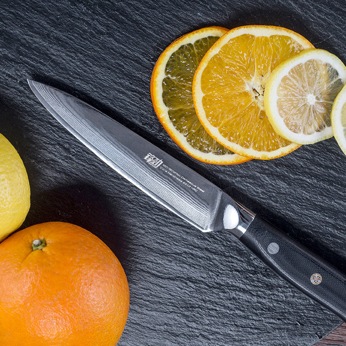 Damascus 5 Inch Fruit Knife G10 Handle Multi-Purpose Knife Peeling Knife Household Peeling Knife