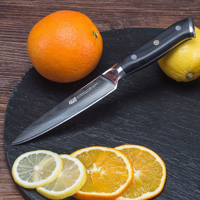 Damascus 5 Inch Fruit Knife G10 Handle Multi-Purpose Knife Peeling Knife Household Peeling Knife